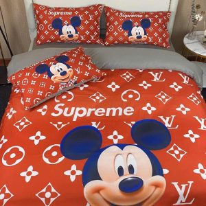 Louis Vuitton Sp Louis Vuitton Logo Brand Bedding Set Bedroom Bedspread Luxury Home Decor