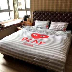 Play Cdg Logo Brand Bedding Set Luxury Home Decor Bedroom Bedspread