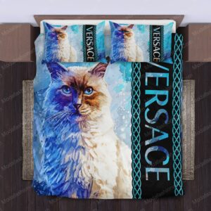 Ragdoll Versace Logo Brand Bedding Set Bedspread Luxury Home Decor Bedroom