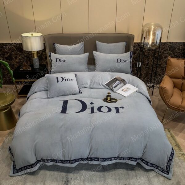 Christian Dior Logo Brand Bedding Set Luxury Bedroom Home Decor Bedspread