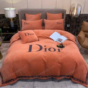 Christian Dior Logo Brand Bedding Set Bedroom Bedspread Luxury Home Decor