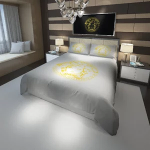 Versace England Barocco Golden Personalized Customized Logo Brand Bedding Set Bedroom Home Decor Bedspread Luxury