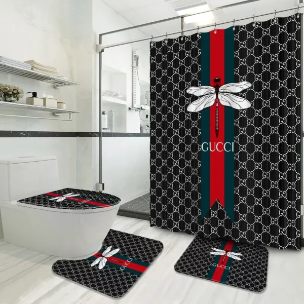 Gucci Bathroom Set Luxury Fashion Brand Hypebeast Home Decor Bath Mat