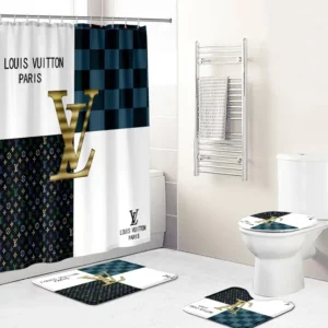 Louis Vuitton Bathroom Set Luxury Fashion Brand Home Decor Bath Mat Hypebeast