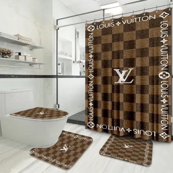 Louis Vuitton Bathroom Set Home Decor Luxury Fashion Brand Hypebeast Bath Mat