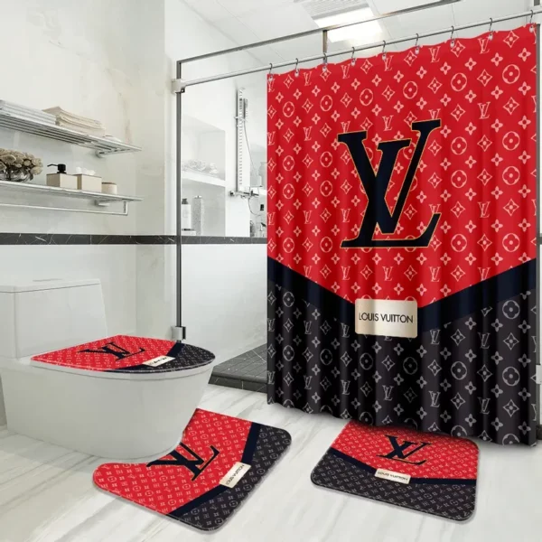 Louis Vuitton Bathroom Set Home Decor Luxury Fashion Brand Hypebeast Bath Mat