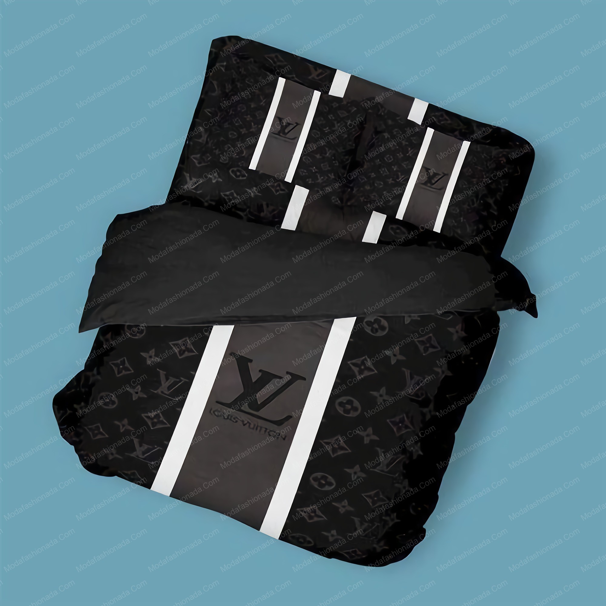 Louis Vuitton Logo Brand Bedding Set Home Decor Bedspread Bedroom Luxury