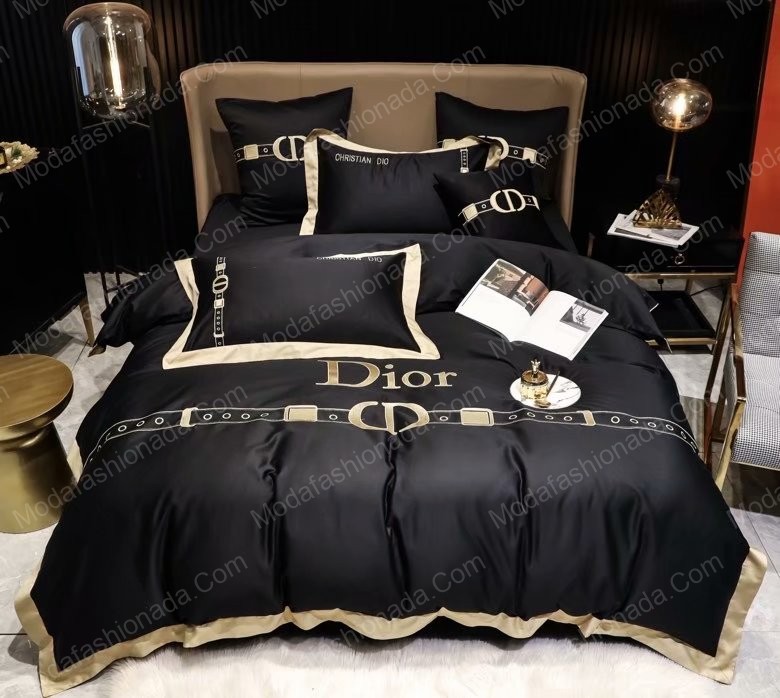 Christian Dior Logo Brand Bedding Set Bedroom Luxury Home Decor Bedspread