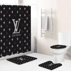 Louis Vuitton Lv Louis Vuitton - Bathroom Set Luxury Fashion Brand Bath Mat Home Decor Hypebeast