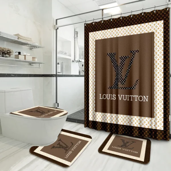 Louis Vuitton Lv Louis Vuitton Bathroom Set Hypebeast Luxury Fashion Brand Bath Mat Home Decor