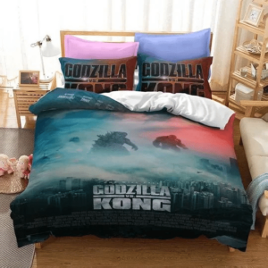 Godzilla Vs Kong Logo Brand Bedding Set Bedspread Home Decor Luxury Bedroom