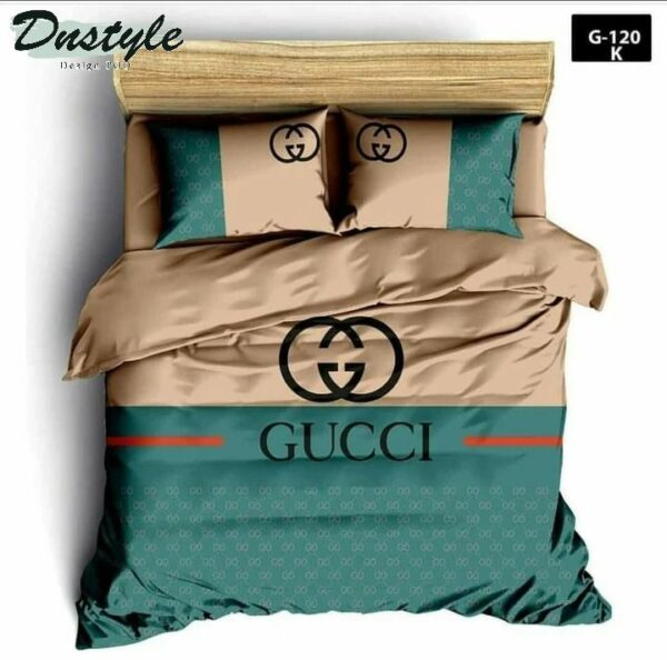 Gucci Logo Brand Bedding Set Luxury Home Decor Bedspread Bedroom