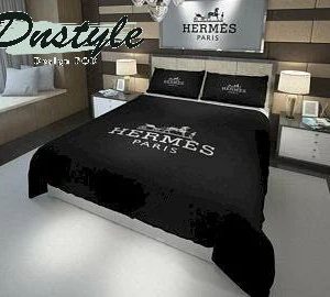 Hermes Paris Logo Brand Bedding Set Luxury Bedroom Bedspread Home Decor