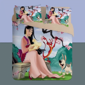 Mulan Logo Brand Bedding Set Bedroom Luxury Home Decor Bedspread