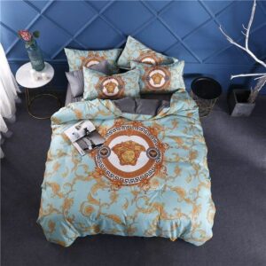 Versace Logo Brand Bedding Set Home Decor Bedspread Luxury Bedroom