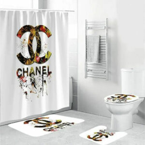 Chanel White Colorful Bathroom Set Luxury Fashion Brand Bath Mat Hypebeast Home Decor