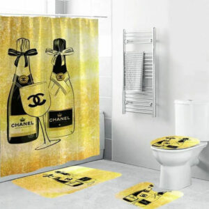 Chanel Wine Bathroom Set Home Decor Luxury Fashion Brand Bath Mat Hypebeast