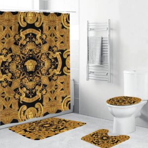 Gianni Versace Gold Bathroom Set Hypebeast Bath Mat Home Decor Luxury Fashion Brand