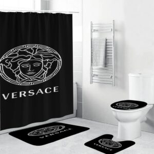 Gianni Versace Black Bathroom Set Hypebeast Home Decor Luxury Fashion Brand Bath Mat