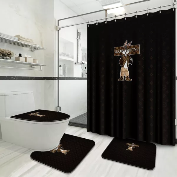 Louis Vuitton Rabbit Bathroom Set Hypebeast Bath Mat Luxury Fashion Brand Home Decor