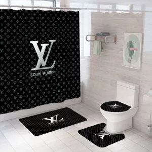 Louis Vuitton Black Bathroom Set Hypebeast Home Decor Luxury Fashion Brand Bath Mat