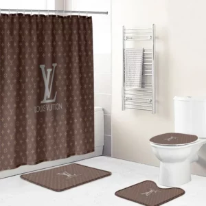 Louis Vuitton Bathroom Set Home Decor Luxury Fashion Brand Bath Mat Hypebeast