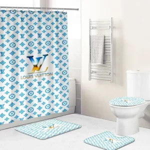 Louis Vuitton Bathroom Set Luxury Fashion Brand Bath Mat Home Decor Hypebeast