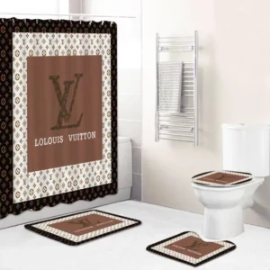 Louis Vuitton Bathroom Set Luxury Fashion Brand Hypebeast Home Decor Bath Mat