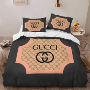 Gucci Logo Brand Bedding Set Home Decor Luxury Bedroom Bedspread