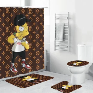 Louis Vuitton Supreme Bathroom Set Hypebeast Bath Mat Luxury Fashion Brand Home Decor