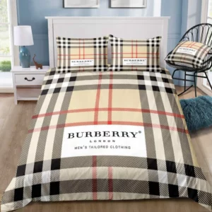 Burberry Logo Brand Bedding Set Bedroom Luxury Home Decor Bedspread