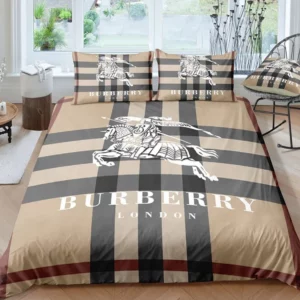 Burberry Logo Brand Bedding Set Bedroom Luxury Home Decor Bedspread