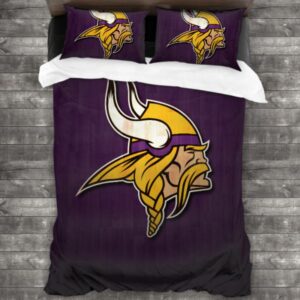 Nfl Minnesota Vikings Logo Type 57 Bedding Sets Sporty Bedroom Home Decor