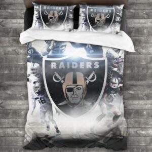 Las Vegas Raiders Logo Type 155 Bedding Sets Sporty Bedroom Home Decor