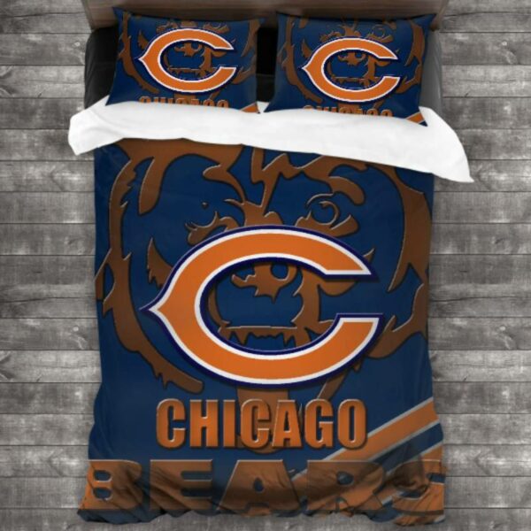 Nfl Chicago Bears Logo Type 168 Bedding Sets Sporty Bedroom Home Decor