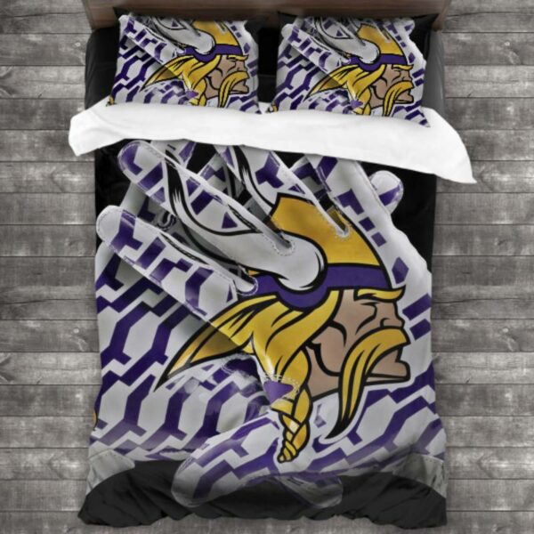 Nfl Minnesota Vikings Logo Type 183 Bedding Sets Sporty Bedroom Home Decor