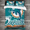 Nfl Miami Dolphins Logo Type 184 Bedding Sets Sporty Bedroom Home Decor