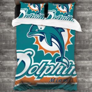 Nfl Miami Dolphins Logo Type 184 Bedding Sets Sporty Bedroom Home Decor