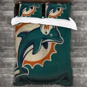 Nfl Miami Dolphins Logo Type 248 Bedding Sets Sporty Bedroom Home Decor