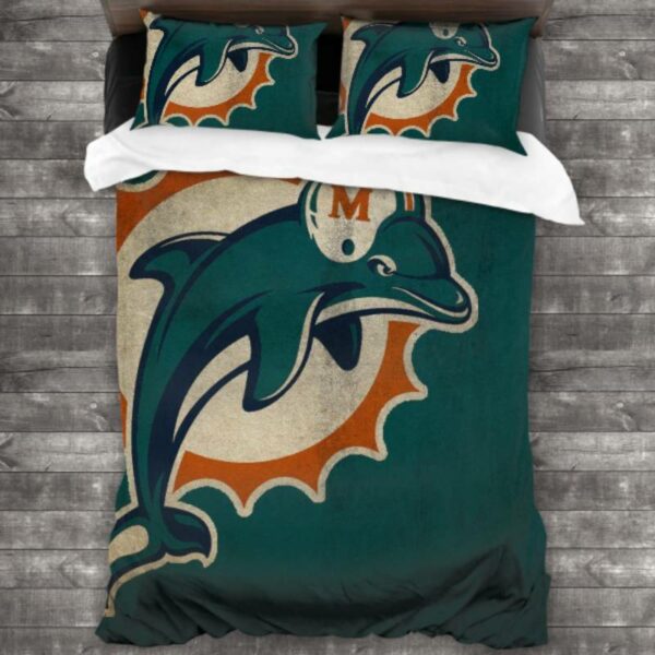 Nfl Miami Dolphins Logo Type 248 Bedding Sets Sporty Bedroom Home Decor