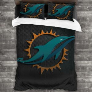 Nfl Miami Dolphins Logo Type 250 Bedding Sets Sporty Bedroom Home Decor