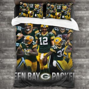 Green Bay Packers Logo Type 325 Bedding Sets Sporty Bedroom Home Decor