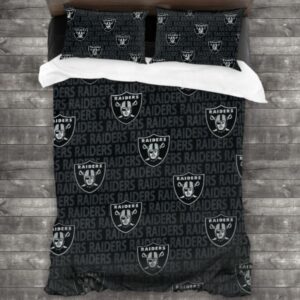 Nfl Las Vegas Raiders Logo Type 426 Bedding Sets Sporty Bedroom Home Decor