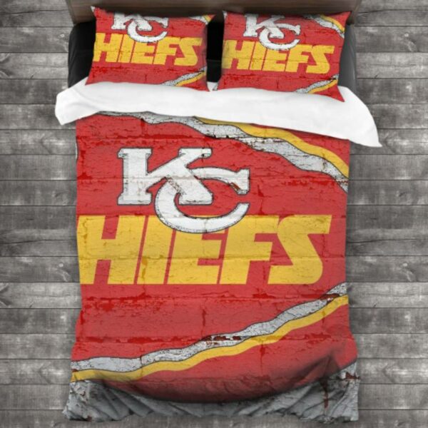 Never Fade Kansas City Chiefs Logo Type 609 Bedding Sets Sporty Bedroom Home Decor