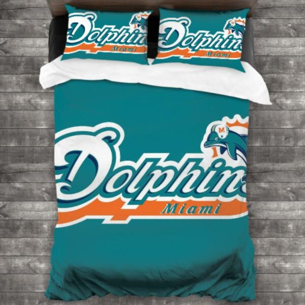 Never Fade Miami Dolphins Logo Type 616 Bedding Sets Sporty Bedroom Home Decor