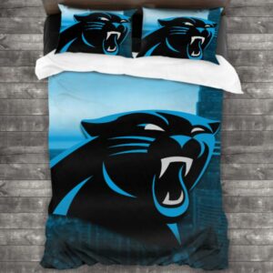 Never Fade Nfl Carolina Panthers Logo Type 627 Bedding Sets Sporty Bedroom Home Decor