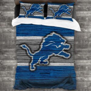 Never Fade Nfl Detroit Lions Logo Type 631 Bedding Sets Sporty Bedroom Home Decor