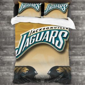 Never Fade Nfl Jacksonville Jaguars Logo Type 633 Bedding Sets Sporty Bedroom Home Decor