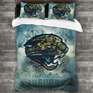 Never Fade Nfl Jacksonville Jaguars Logo Type 638 Bedding Sets Sporty Bedroom Home Decor