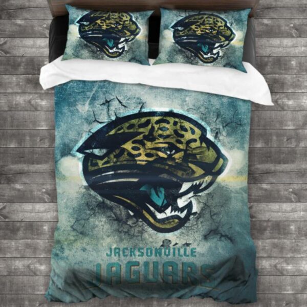 Never Fade Nfl Jacksonville Jaguars Logo Type 638 Bedding Sets Sporty Bedroom Home Decor